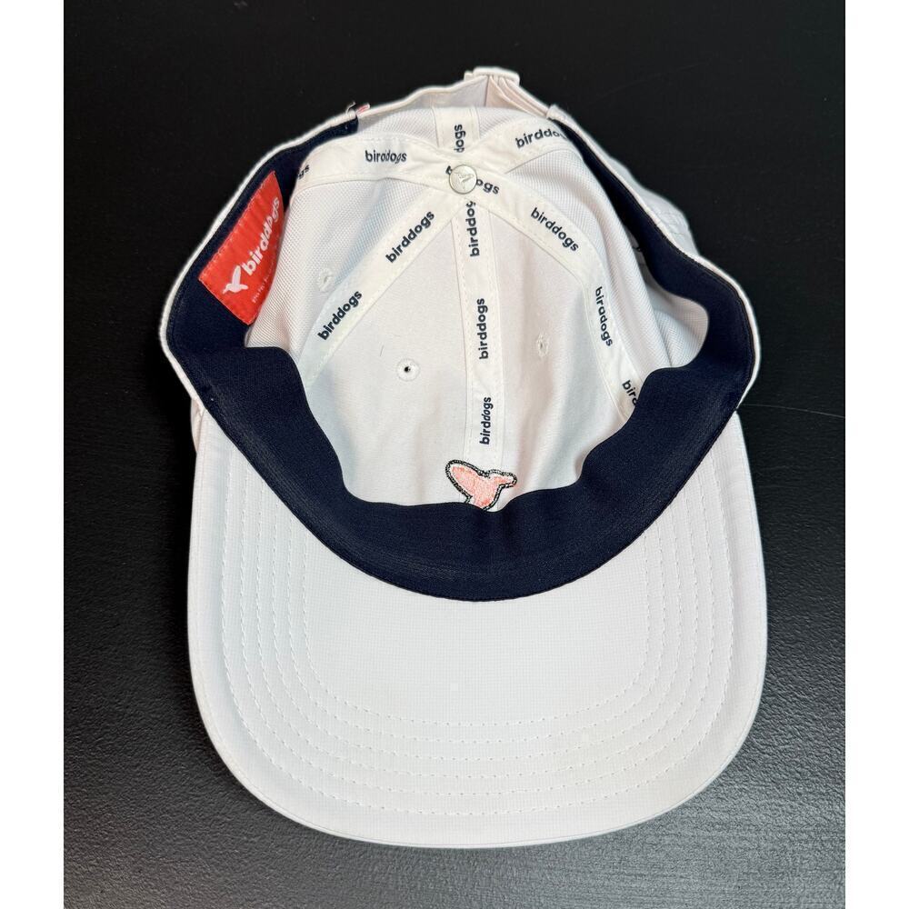 Bird Dogs White Adjustable Lightweight Strap Back Stretch Athleisure One Size - Picture 3 of 4